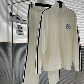 モンクレール アディダス セットアップ 本物スポーツシャツ&ホワイト mok11027