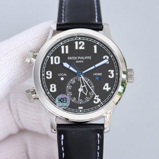 パテックフィリップ 本物 カラトラバ パイロット トラベルタイム 5524g00