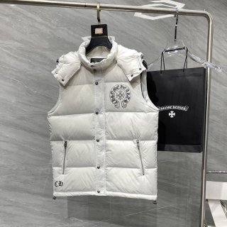一目惚れ十クロムハーツ十【グースダウンベスト本物】◆CHプラス Kum36130