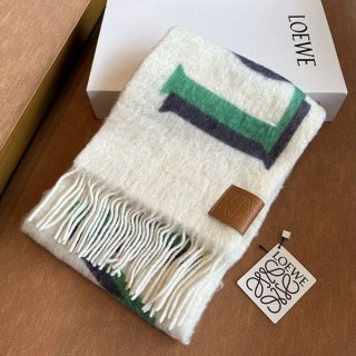 おすすめ ロエベ ロゴ ウールモヘア マフラー 本物 los96762