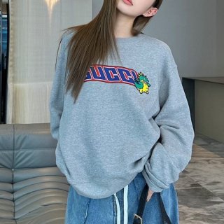 追跡付グッチ 本物 ヒグチユウコ アニマルプリントスウェットシャツ guu83795