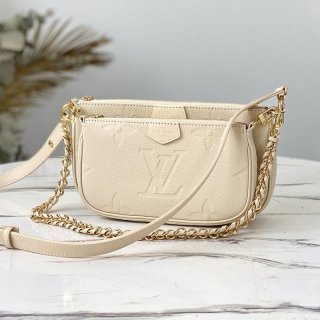 可愛いルイヴィトン ミュルティポシェットアクセソワール 本物★モノグラムアンプラント ショルダーバッグ M80447