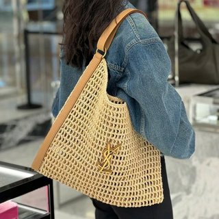 サンローラン カサンドラ ショルダーバック本物（ラフィアマクラメ）773984GAAEB9718 Sas78691