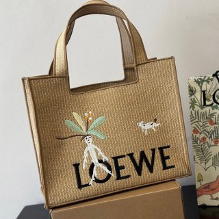 ロエベ スナフジタ 本物 京都の陶芸ユニット フォント トート（ラフィア） ALF1B59X073980