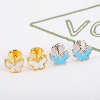 ヴァンクリーフ ピアス 本物 スウィートアルハンブラ パピヨン 2色 VCARN5JM00