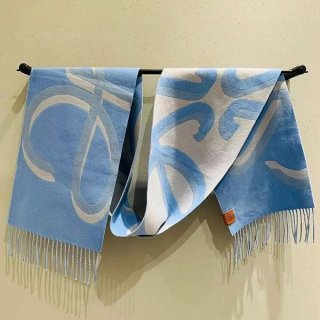 注目★ロエベ 好感がもてる アナグラム ウール&カシミア マフラー 本物 loe78061