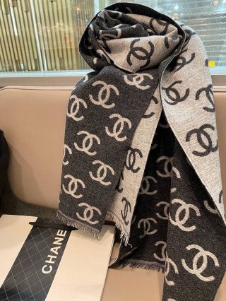 完売必至 シャネル ストール ウール本物 シルク カシミヤ CC shb24946