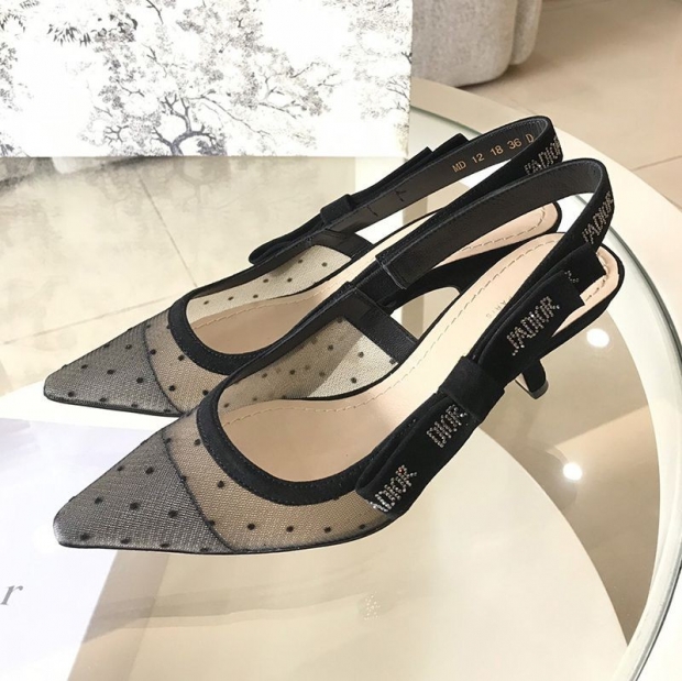 追跡付き発送ジャディオール 本物 スリングバックパンプス★ブラック プリュムティ dem27844