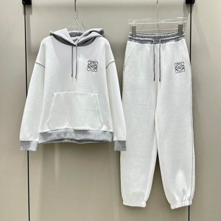 ロエベ アナグラム ロゴ ウールブレンド パーカー 本物 上下セット los17331