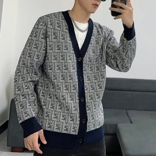 すぐ届フェンディ 本物 ウール Vネック カーディガン FZC491APJHF0QB0