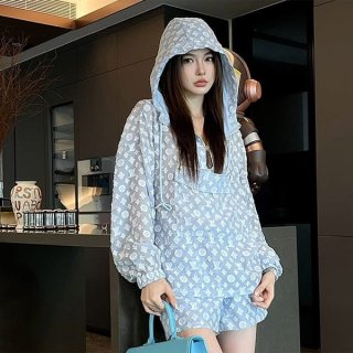 人気No1ルイヴィトン 本物 モノグラムパーカー フーディ 上下セット vur67350