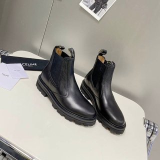 注目★セリーヌ 本物 マーガレット ブラック チェルシーブーツ Ceb69730
