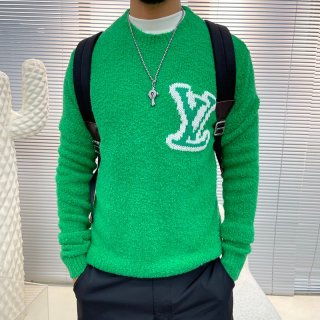 【日本未入荷】ルイヴィトン ニット 本物 ステッチクルーネックニット vuh25390