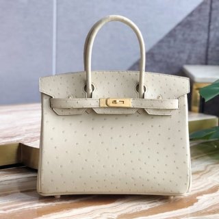 人気急上昇エルメス バーキン30 本物 オーストリッチ グリペール G金具 ers41534