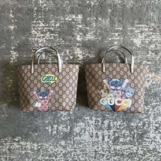 大人気！グッチ ヒグチユウコ 本物 チルドレンズ キャット GGスプリーム トートバッグ 2色 guk22134