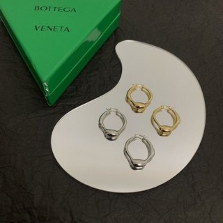 希少色ボッテガヴェネタ メンズ スパークリングゴールド フープピアス 本物 2色 bog80514