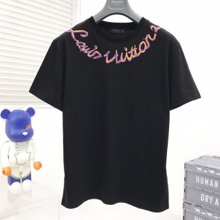 超話題!◆ルイヴィトン Tシャツ 本物 トップス 半袖 メンズ レッド vuk63558