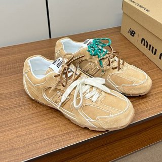 n級品 おすすめミュウミュウ 本物とNew Balanceのコラボ★デニム スニーカー mys49927