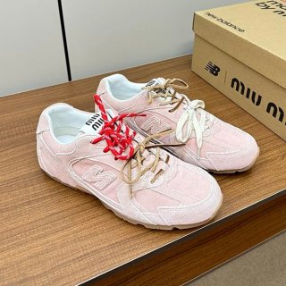 絶対欲しい！ミュウミュウ 本物とNew Balanceのコラボ★デニム スニーカー myu67015