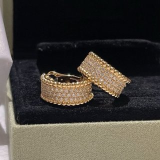 絶対欲しい！Van Cleef&Arpels 本物 ペルレ クローバー ピアス ダイヤ ゴールド vax02903