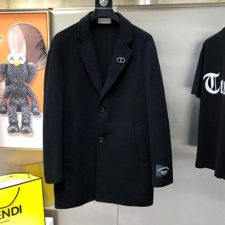 追跡付ディオール バックルベルト ウールコート 本物 des40756