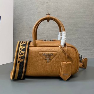 素敵なプラダ 本物 レザー トップハンドルバッグ puw58863