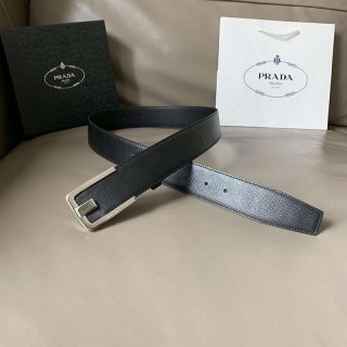 稀少 ギフトに最適 プラダ リバーシブル ベル 本物3.5cm puh21452