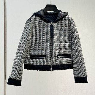 稀少モンクレール REMONAY ツイード ダウンジャケット 本物 I10931A000 26596PRF09