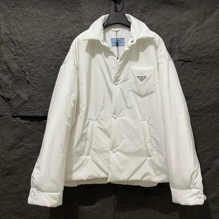 追跡付プラダ 本物 リナイロン コンバーチブル クロップド ダウンジャケット pum12336