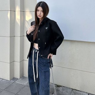 プラダ 人気 ロゴ 上品 カシミア フーディー 本物 puj11020