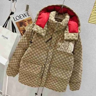 大人気!!新色グッチ ノースフェイス ダウンジャケット 本物 guf29989