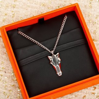 エルメス Destrier デストリエ 馬 ネックレス 本物 ペンダント erq59637