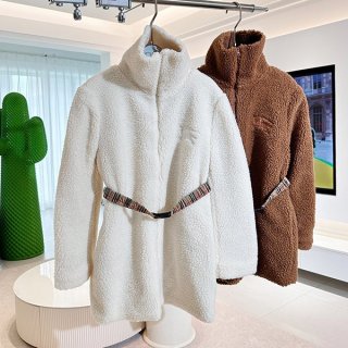 一目惚れバーバリーロゴ刺繍フード付きテディジャケット 本物 2色 Bag74455