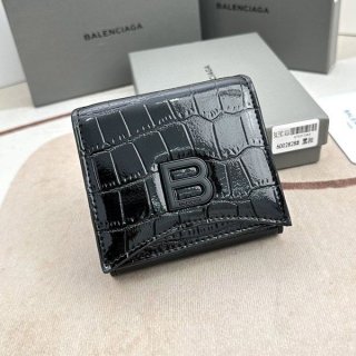 ★追跡付き発送で安心バレンシアガ 本物 クロコダイル型押し ミニウォレット bay00612
