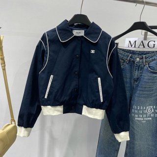 着心地の良い セリーヌ ネイビーブルー ジャケット 本物 Ces03198