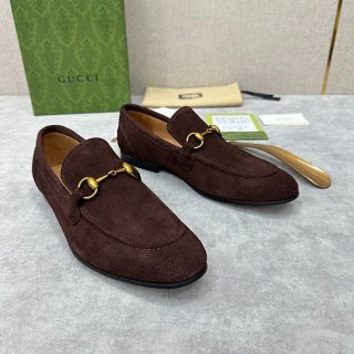 グッチ ジョーダン ホースビット スエード ローファー 本物 guq80830