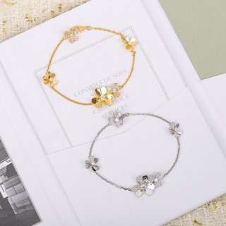 送料込 ヴァンクリーフ&アーペル＊フリヴォル ブレスレット 本物 5フラワー VCARP3W400 vab04731