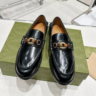 グッチ バンブー ホースビットローファー 本物 gug55012