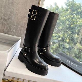 セリーヌ バイカー ハイブーツ 本物 Ceg21086