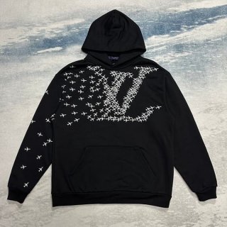 高級ブランドルイヴィトン モノグラムフーディ パーカー 本物 ブラック vui33447