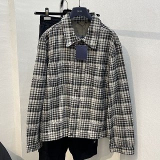 定番人気【ルイヴィトン】チェック デニム オーバー シャツ 本物 1ABY9G