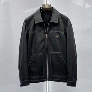 新作で超限定プラダ ラペルメンズシープスキンジャケット 本物 pul38594