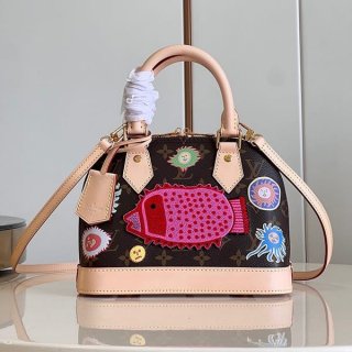 大人気！ルイヴィトン LV × YK アルマ BB ロゴ ハンドバッグ 本物 2way M46428