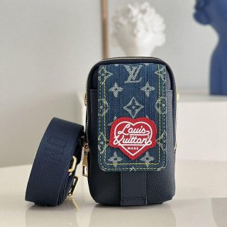 送料込 ルイヴィトン ダブル フォンポーチ ショルダーバッグ 本物 vuf16394