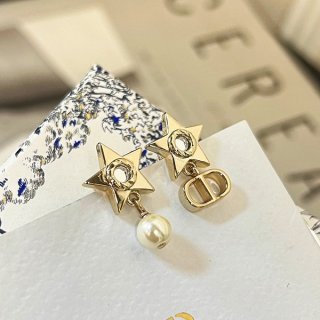 【可愛い☆】ディオール スター ピアス 本物 メタルレジンパールミラー E2331WOMPL_D301