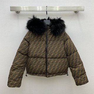 【フェンディ】リバーシブル ダウンジャケット 本物FFモチーフ fec85472