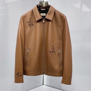 送料込エルメス 本物 ストレートブレイドレザージャケット H363440HE0250