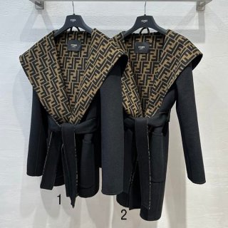 注目★フェンディ 本物 ベージュ ウールジャケット リバーシブル feu52617