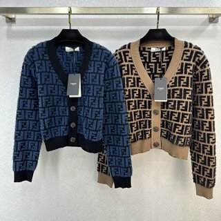 【フェンディ】FFロゴ★ニットカーディガン 本物 2色【人気商品】 fed72445