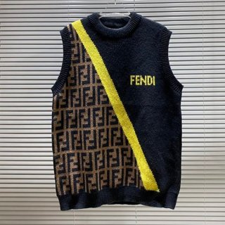 完売必至フェンディ 本物 ノースリーブ ウール ラウンドネック セーター fel97566